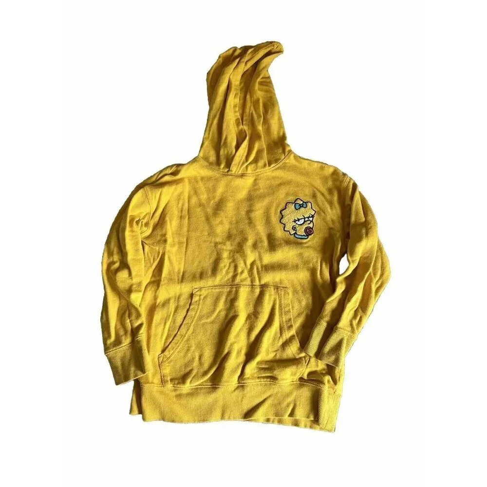 The Simpsons Girls Yellow Maggie Hoodie Pullover Size Medium 8 Old Navy